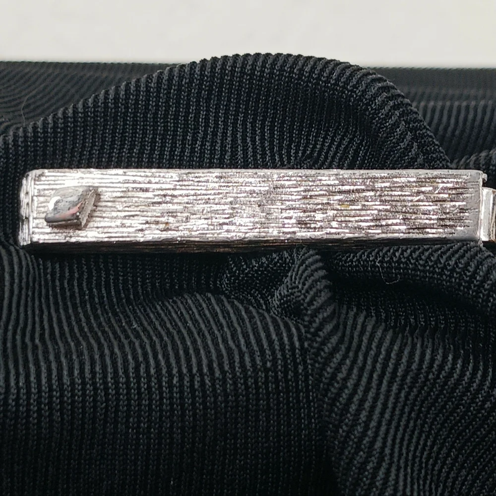 Men Cufflinks Tie Clip Bar Silver